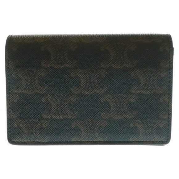 Celine Canvas Business Brown Triomphe Holder Card - Picture 1 of 6